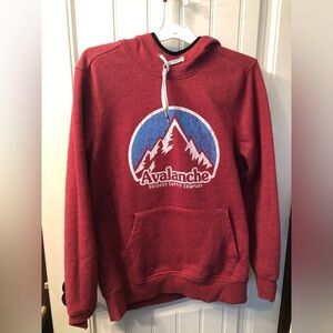 Avalanche Red Hooded Logo Pullover